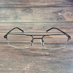Jubilee 5778 Gunmetal Eyeglasses Semi-Rimless Double Bridge‎ Frames 53-19-145